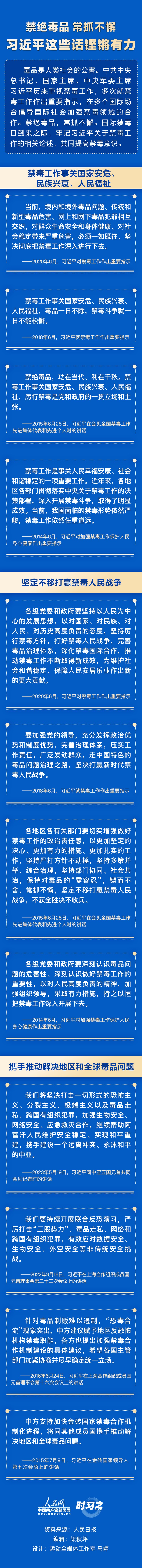 禁絕毒品 常抓不懈 習(xí)近平這些話鏗鏘有力